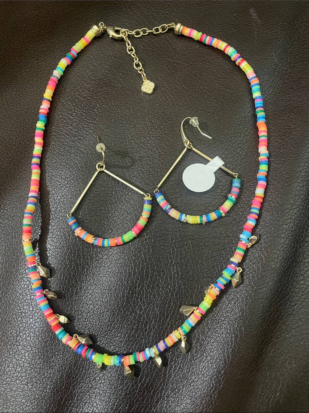 Kendra Scott Neon Multicolor Beaded Necklace & Earrings